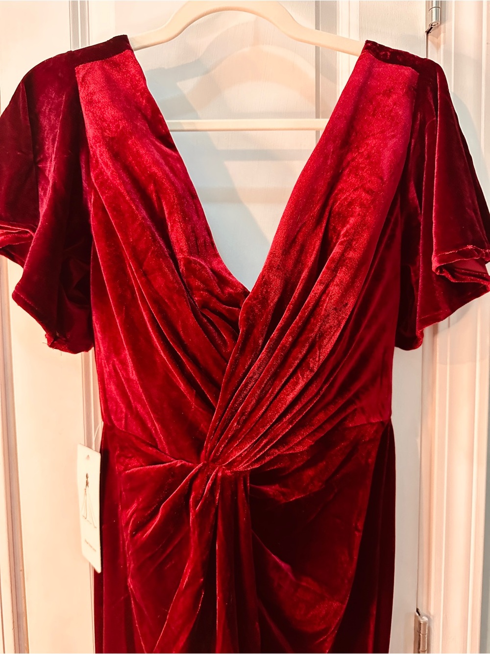 Red Velvet Long Women's Formal Dress size 10